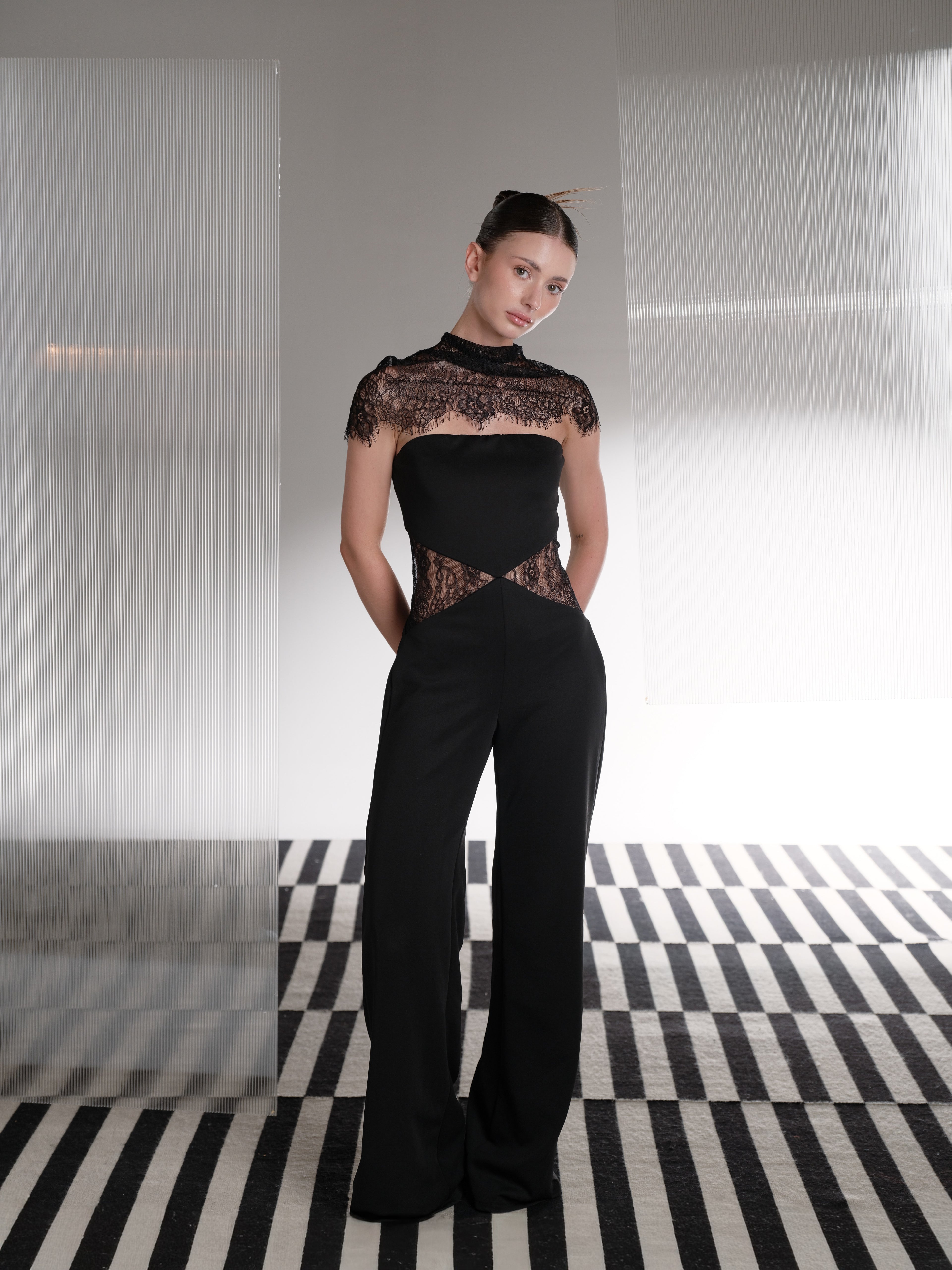NOELLE CAPE JUMPSUIT